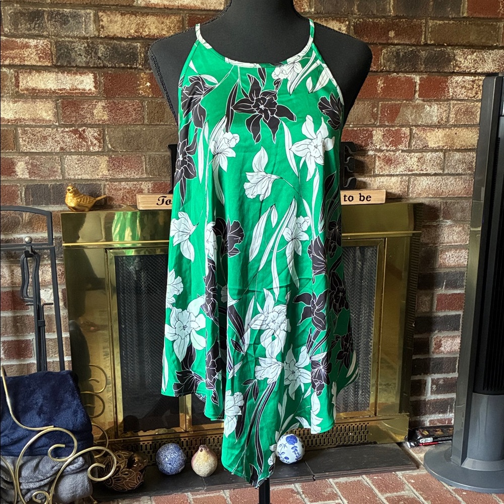 Floral Green Halter Top # B